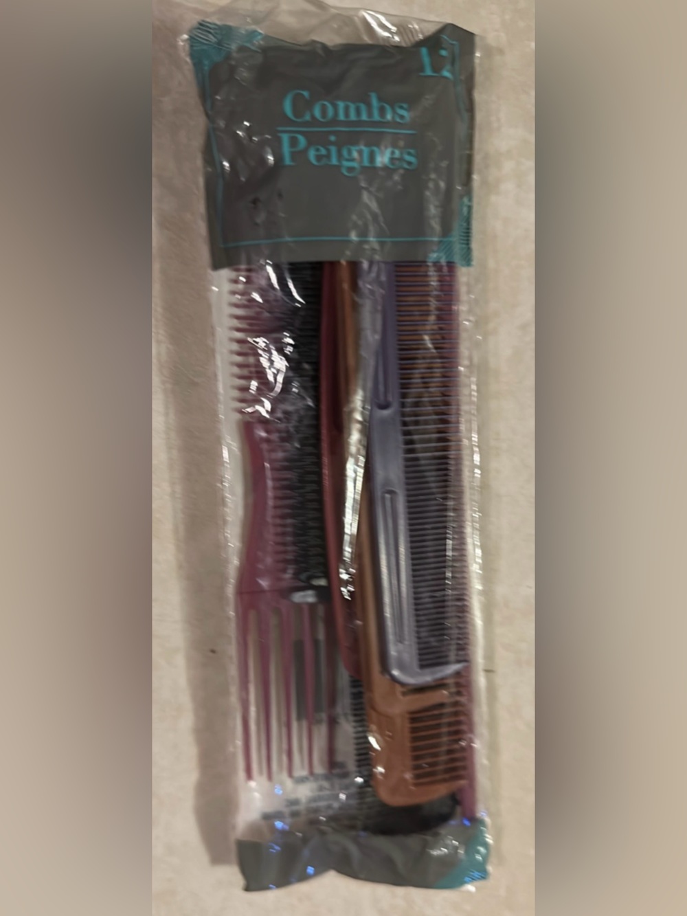 10-Piece Plastic Hair Styling Comb Variety Pack / Family Hair Comb Set